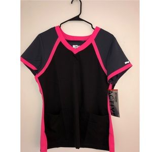 NWT Greys Anatomy 3 Pocket Scrub Top